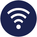 Icon representing wireless internet.