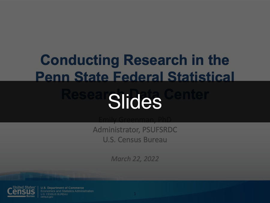 Screenshot of SSRI RDC Workshop slides by Emily Greenman.