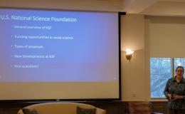 Erica Hill from the National Science Foundation presents about NSF opportunities for social science scholars.