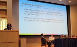 The CSUA conference featured rounds of research talks from researchers across the Commonwealth.