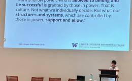 Joyce Yen, Director of the University of Washington (Seattle) ADVANCE Center for Institutional Change, presents about power, culture, and belonging.