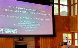 Christian Connell presents about what happens when justice contact precedes substantiated child welfare concerns?