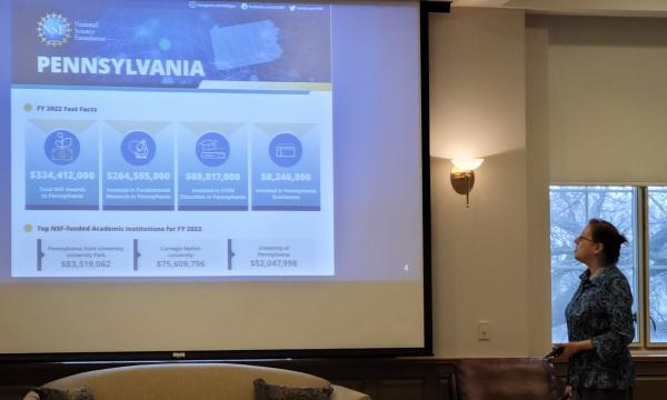Erica Hill from the National Science Foundation presents about NSF opportunities for social science scholars.