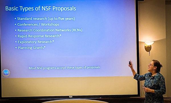 Erica Hill from the National Science Foundation presents about NSF opportunities for social science scholars.