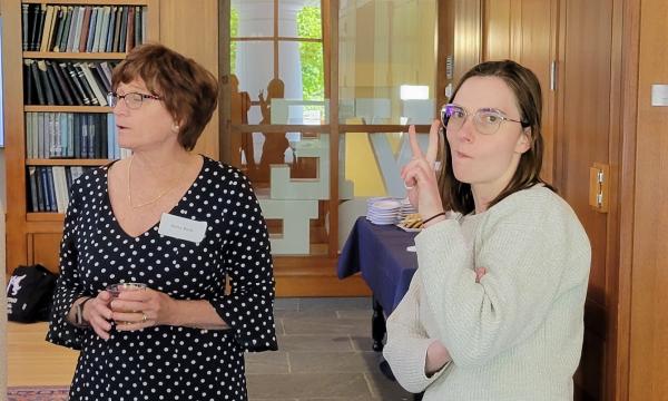 Betsy Beck and Lidiya Kolonina enjoying the event.