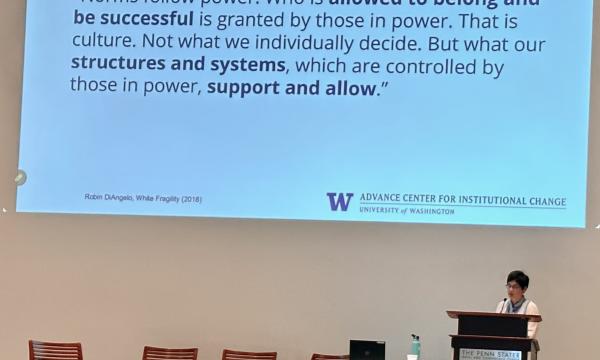 Joyce Yen, Director of the University of Washington (Seattle) ADVANCE Center for Institutional Change, presents about power, culture, and belonging.