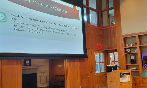 Denise Herz presents about how research can help disrupt dual system involvement.