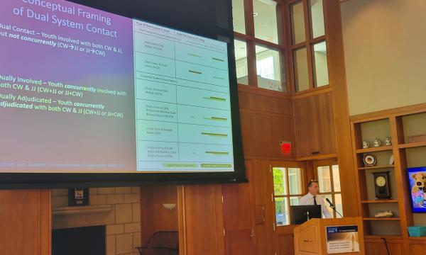 Christian Connell presents about the conceptual framing of dual system contact.