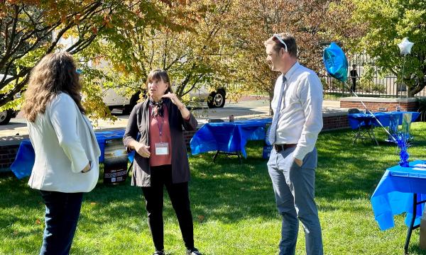 Attendees visit the various tables featuring SSRI's units.