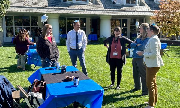 Attendees visit the various tables featuring SSRI's units.