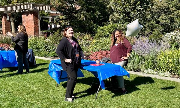 Attendees visit the various tables featuring SSRI's units.