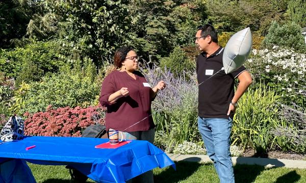 Attendees visit the various tables featuring SSRI's units.