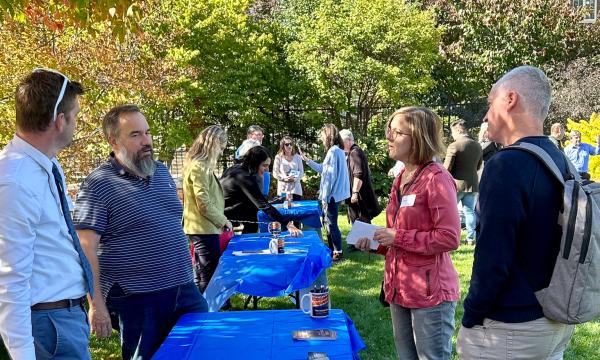 Attendees visit the various tables featuring SSRI's units.