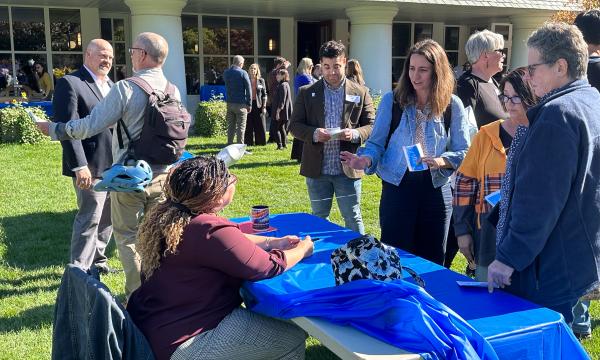Attendees visit the various tables featuring SSRI's units.