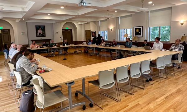 Attendees of the October 2 SSRI Open House, which discussed building resources for social and behavioral science research using smart devices and digital platforms.