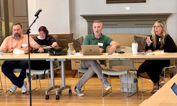 Attendees of the October 2 SSRI Open House, which discussed building resources for social and behavioral science research using smart devices and digital platforms.