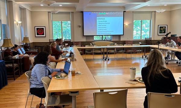 Attendees of the October 2 SSRI Open House, which discussed building resources for social and behavioral science research using smart devices and digital platforms.