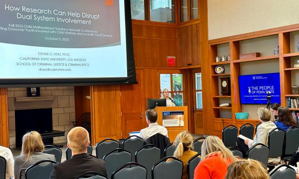 Denise Herz presents about how research can disrupt dual system involvement.