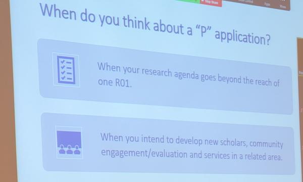 PowerPoint slide that says "When do you about a 'P' application?"