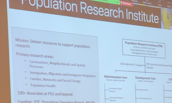 PowerPoint slide that says "Population Research Institute."