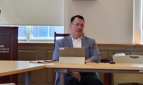 Eric Donnell, associate dean of research and professor of civil and environmental engineering, presents about research in the College of Engineering.