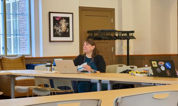 Attendees of the SSRI Open House listen to the presentation.
