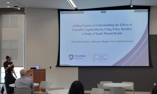 Daniel J. Mallinson, CSUA affiliate, presents about understanding the effects of cannabis legislation by using policy bundles.