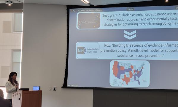 Elizabeth C. Long discusses the use of narratives in substance use research dissemination with policymakers.