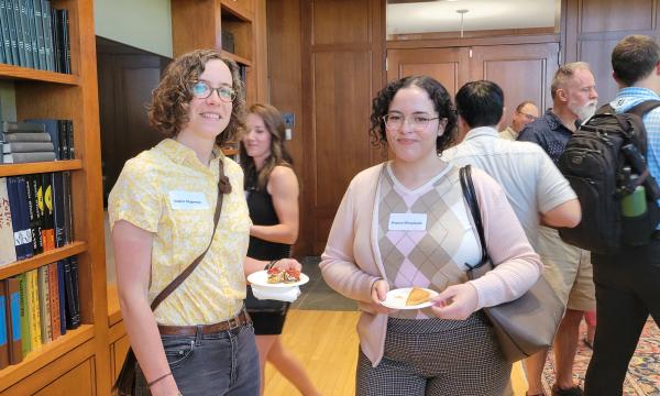 Attendees of the annual SSRI Spring Celebration gather in the Hintz Alumni Center.
