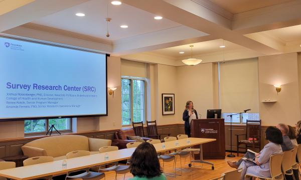 Renee Kotch, Senior Program Manager at the SRC, presents about SRC's capabilities.