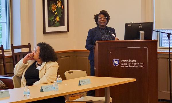 Cleothia Frazier, SSRI cofund, presents about her research.