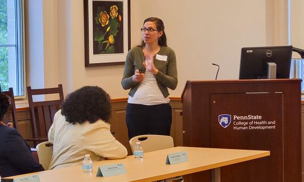 Danielle Rhubart, presents about the new SSRI workgroup about rural health.