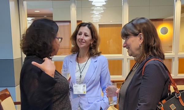 Researchers at the reception.