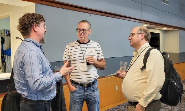Researchers at the reception.
