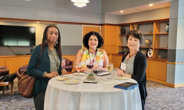 Researchers at the reception.