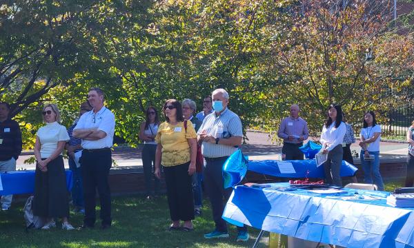 Attendees listen to Andrew Read's remarks.