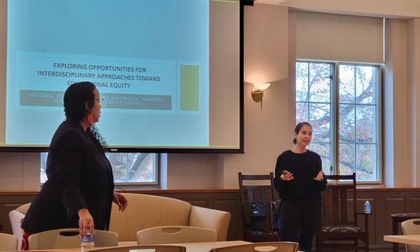 Mildred Boveda and Francesca Lopez present about educational equity collaborations.