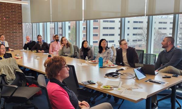 Attendees of the SSRI Open House on April 7 in Room 314.