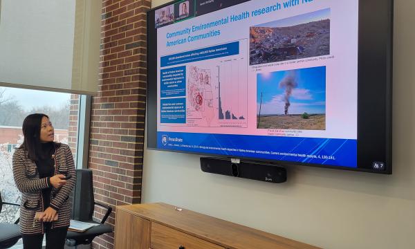 Yan Li, SSRI cofund, presents her research.