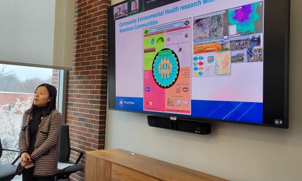 Yan Li, SSRI cofund, presents her research.