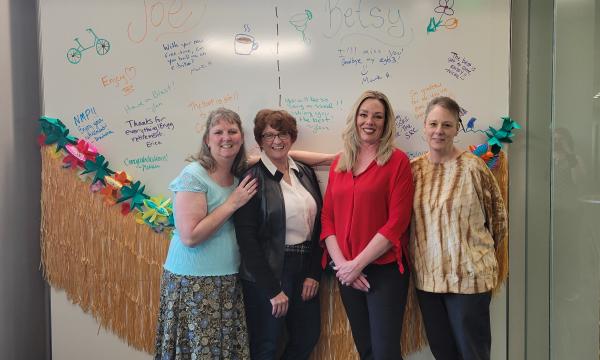 Group shot of Barbara Rigg, Betsy Beck, Robin Dickson and Deanna Lose.