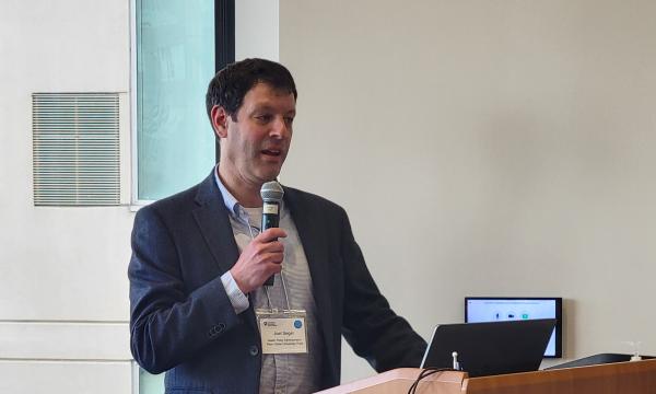 Joel Segel, CSUA director and associate professor of health policy and administration, welcomes the group to the annual CSUAL conference.