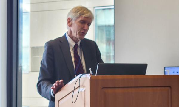 Edward Nunes, Professor of Psychiatry at Columbia University Irving Medical Center, begins his keynote presentation.