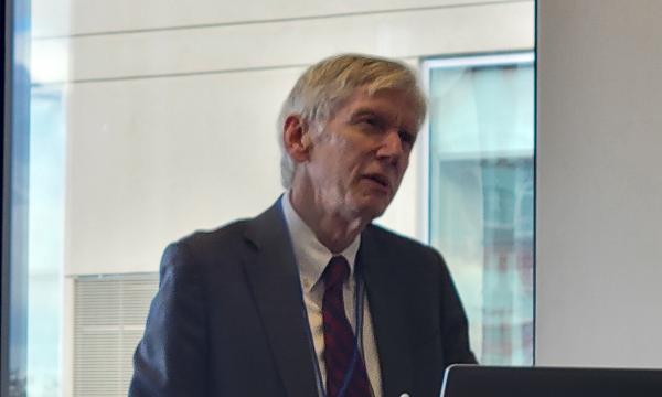 Edward Nunes, Professor of Psychiatry at Columbia University Irving Medical Center, begins his keynote presentation.