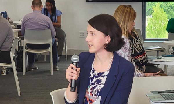 Tammy Corr answers questions to her presentation.