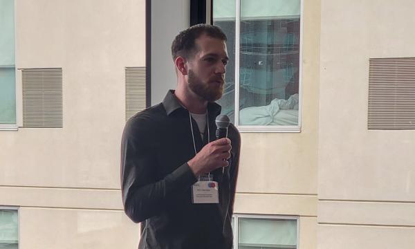 Eric Harrison, Doctoral Student in Human Development and Family Studies, gives a lived experience talk.