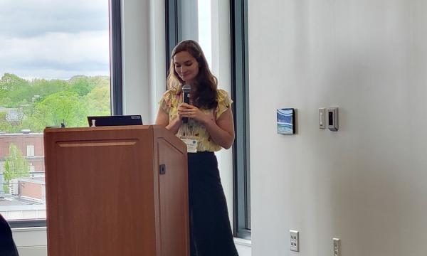 Kristina Brant, PhD, Assistant Professor of Rural Sociology, presents her talk about the opioid settlement trust.