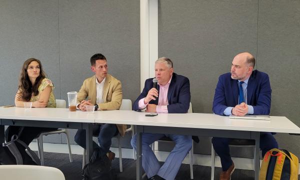 Kristina Brant, Glenn Sterner, Dennis Scalon and Jonathan Larsen answer questions.