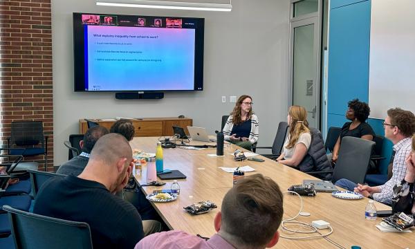 Nicole Kreisberg, SSRI co-funded faculty member and assistant professor of public policy, presents about her research.