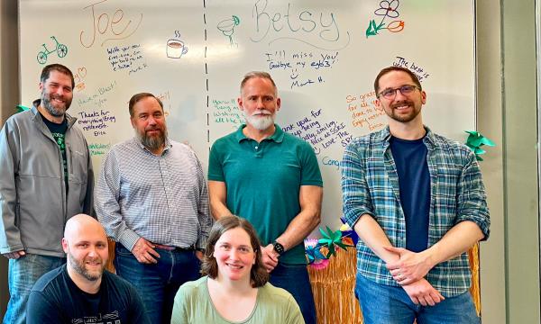 Group shot of the SSRI IT team with Joe Broniszewski.